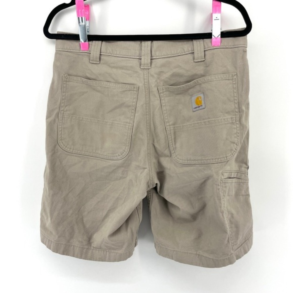 Carhartt‎ Rugged Flex Relaxed Fit Canvas Work Shorts Tan Mens 32